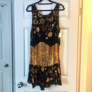 Free People Black Gold Slip